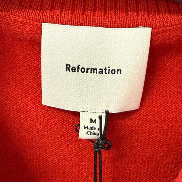 NWT reformation Louise Cashmere Polo Sweater - Picture 3 of 13